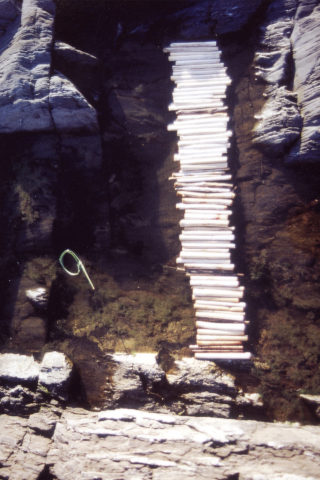 Christiane Chabot, Cheminement, installation à Kamouraska, Québec, 2000