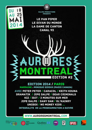 Affiche Fetival Aurores Montréal 2014