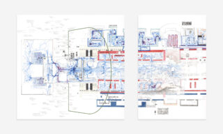 01 Dress the Monster with Ornaments- the Nave (diptych 2 parts) (160 x 165) with shadow