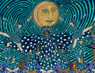 Marcel Dzama, That light is from the moon (détail), 2022© Marcel Dzama - Courtesy the artist and David Zwirner